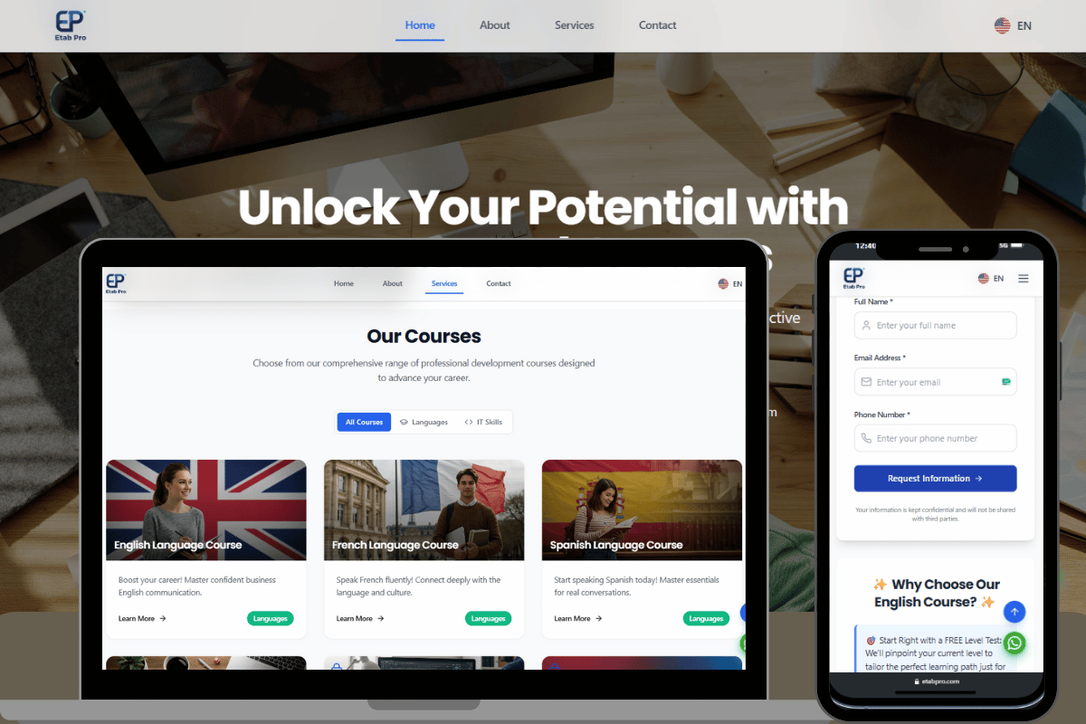 Etab Pro: A Multilingual Learning Hub